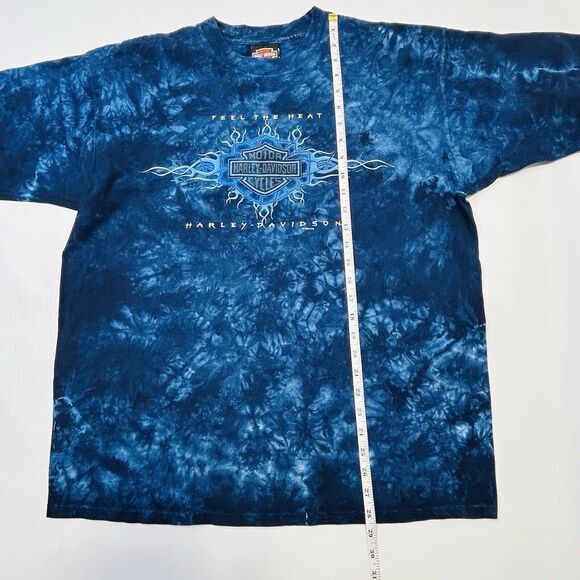 Vintage Harley Davidson RK Stratman Blue Flames Graphic T Shirt Large Milwaukee - Picture 7 of 10